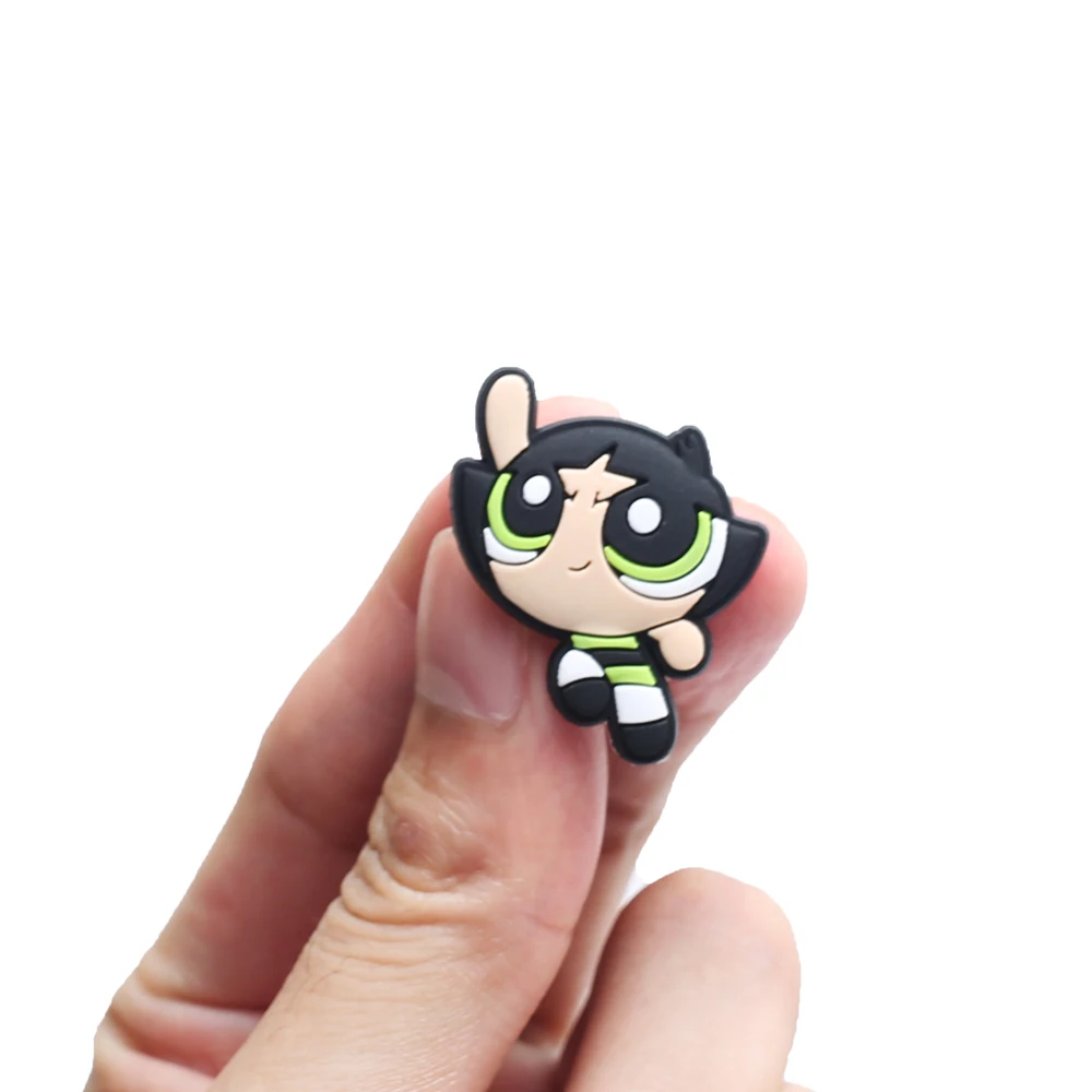 6pcs Cartoon Animation Gallant Girl PVC Shoe Charms Accessories DIY Shoe Decoration For Croc Jibz Kids Favor Kawaii Cute X-mas