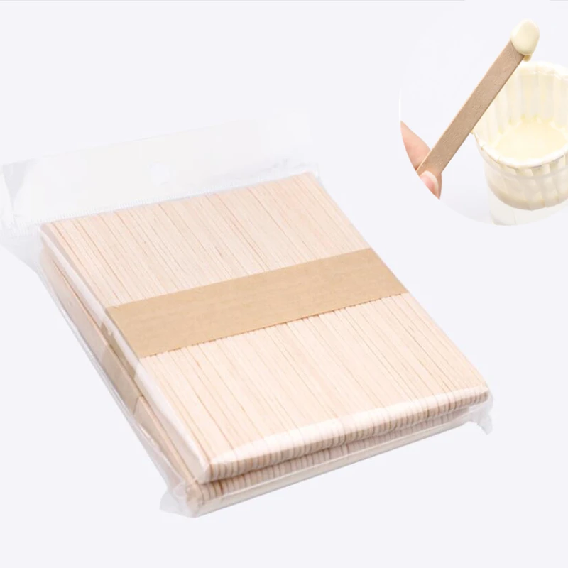 100 шт. одноразовые деревянные палочки для женских принадлежностей|Крем удаления