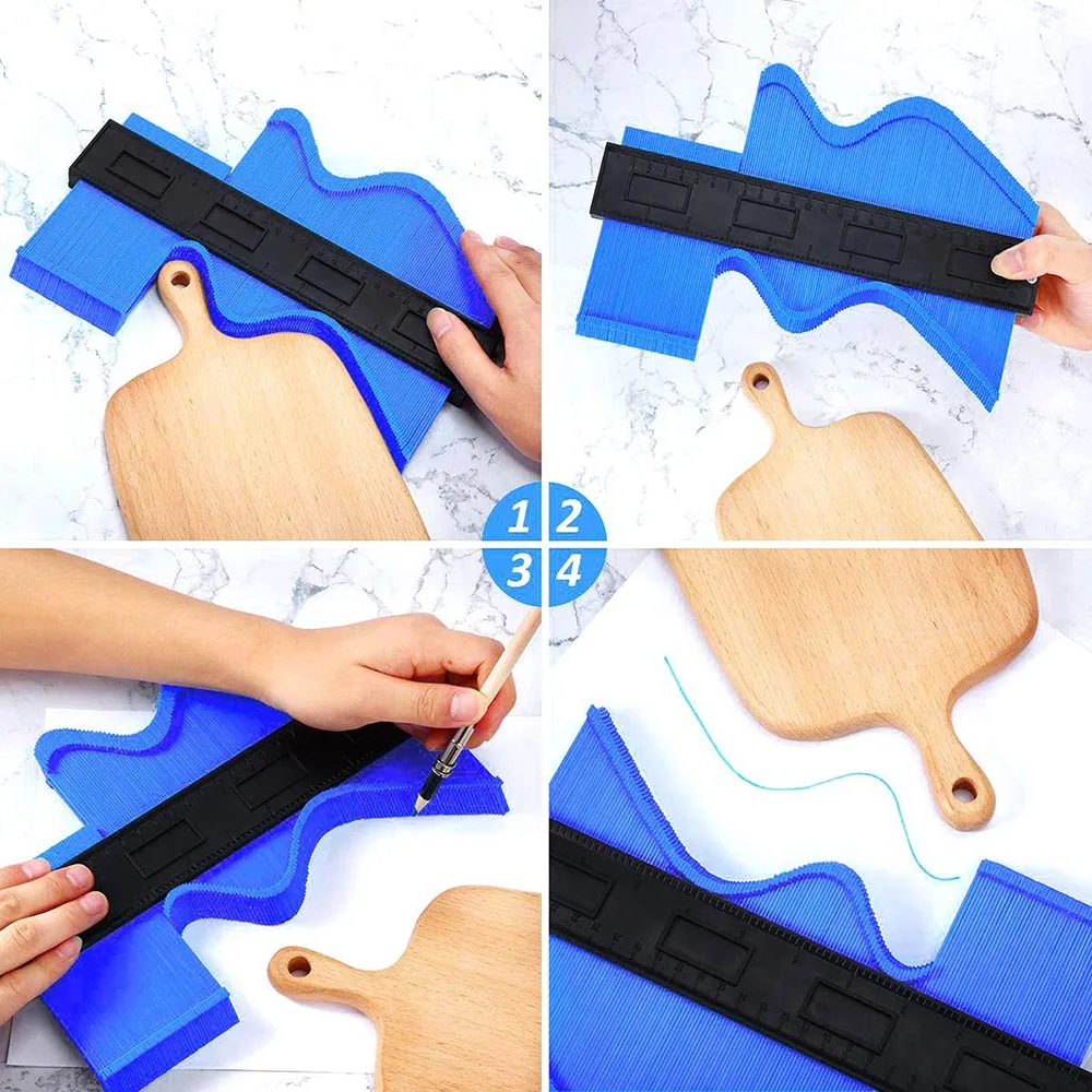 

5 inch Plastic Gauge Contour Profile Copy Gauge Duplicator Standard Width Wood Marking Tool Tiling Laminate Tiles General