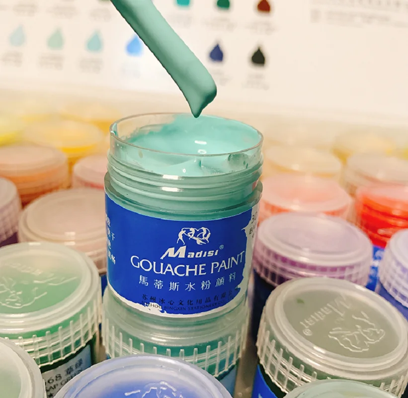 

Madisi gouache paint 63 colors bottled 22ML advertising design children color painting Gouache Paint