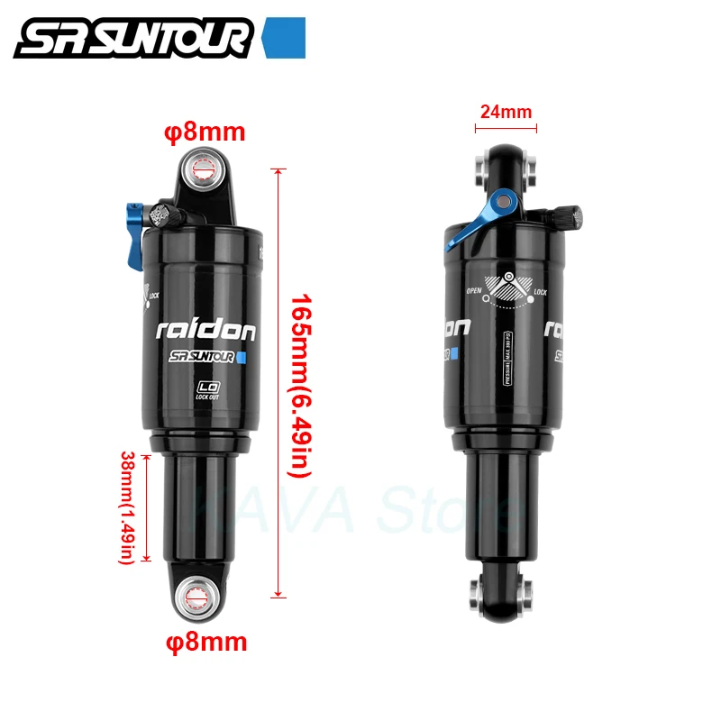 Воздушный Задний амортизатор SUNTOUR для горного велосипеда 165/190/200 мм | Спорт и