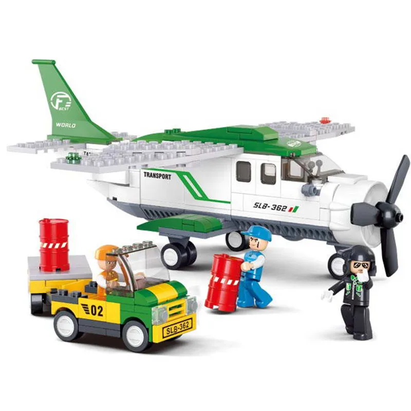 

Sluban M38-B0362 251pcs Slb-362 C-MINI-Transport Plane Building Blocks Puzzle Educational Toy Baby Gift