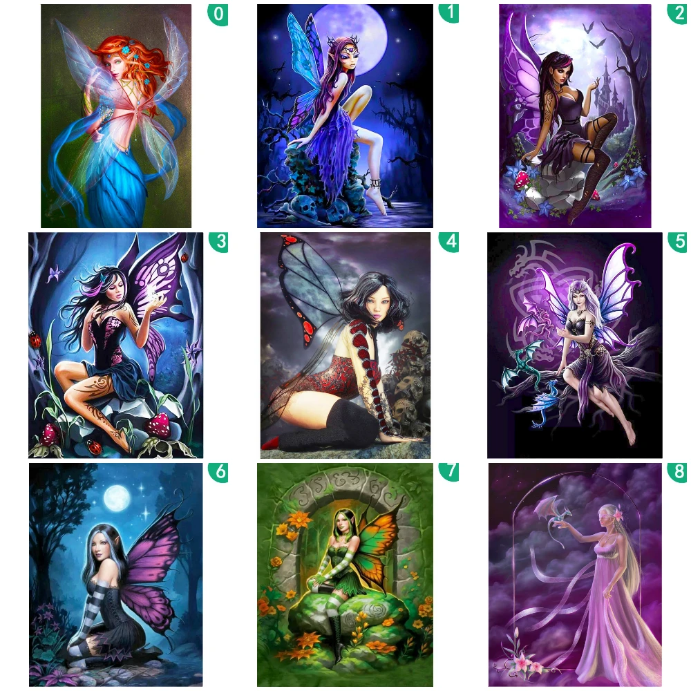 

Full Square Diamond Embroidery Elf Fairy Diy Diamond Painting Cross Stitch Kits Diamond Mosaic
