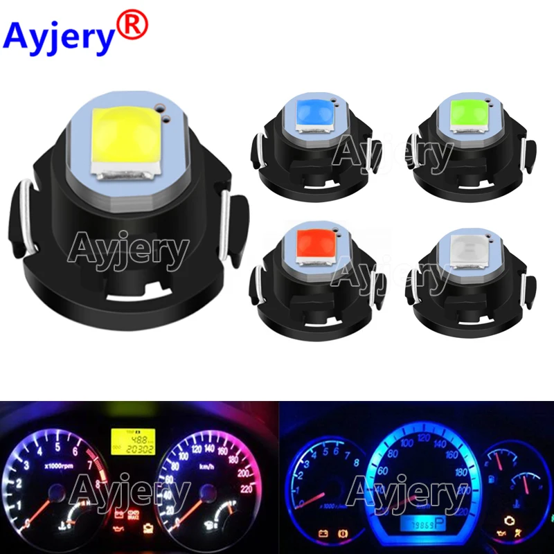 AYJERY 1000 шт 12V T4.7 светодиодный 5050 SMD лампы T3 T4.2 индикатор светильник для фар