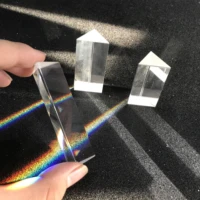252580mm triangular prism rainbow prisma crystal glass photographic prisme color prisms physics childrens light experiment