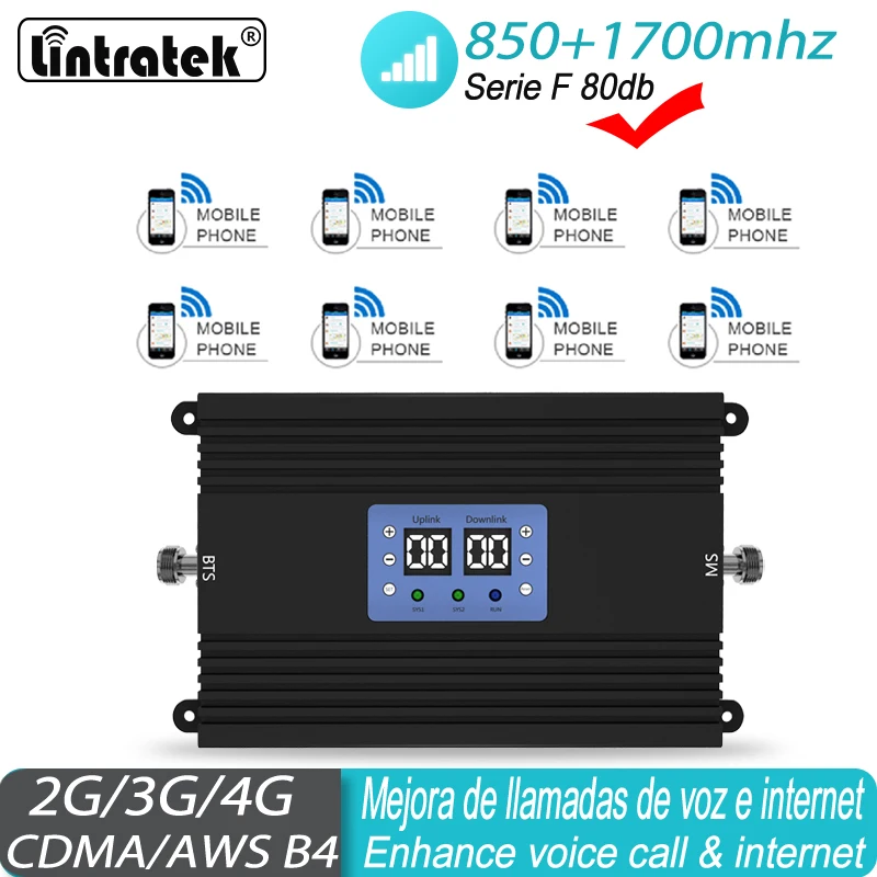 Усилитель сотового телефона 850 2G 4G 1700 МГц 5 полос 4 LTE 1700/2100|Усилители сигнала| |