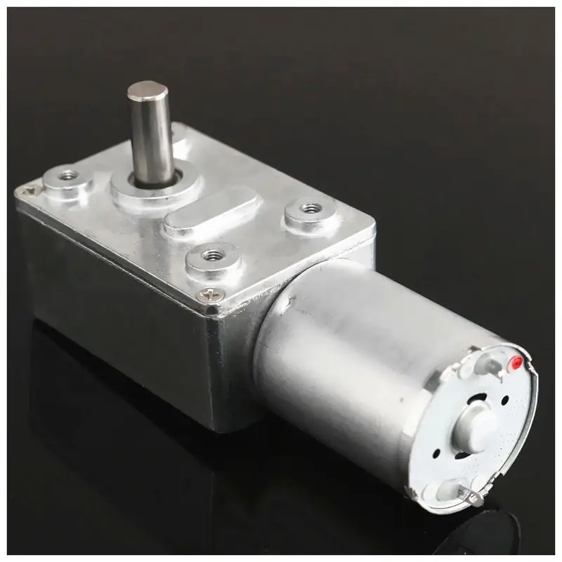 DC 12V 3rpm Реверсивный высокий крутящий момент турбо мотор с червячной передачей