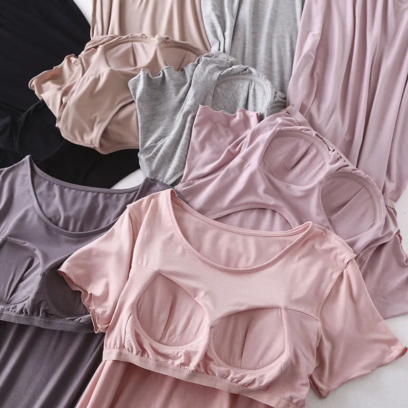 Sanderala женская ночная сорочка из модала пикантная рубашка с оборками мягкая