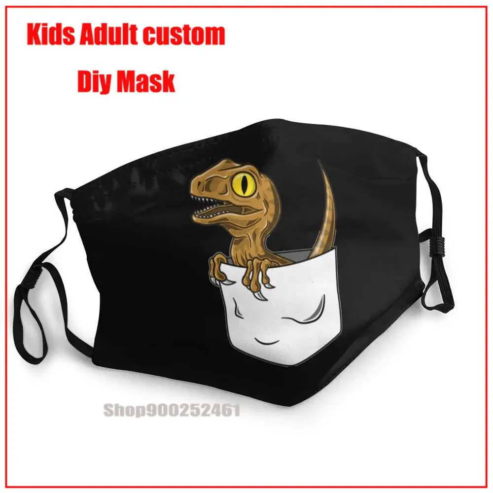 

Pocket Raptor Art DIY masque adulte lavable face mask washable mouth mask cotton mask pm2.5 funny pattem print grimace ghost