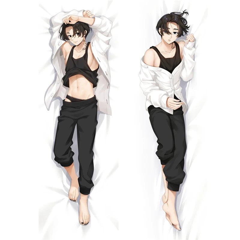 

Anime Tokyo Revengers Manjiro Sano Dakimakura Hugging Body Pillow Case Black Hair Mikey Design Pillow Cover Home Bedding