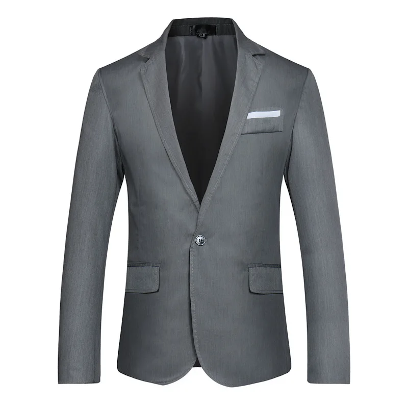 

Mens Casual One Button Blazer Suit Jacket Men Slim Fit Suits Jacket Business Sports Coat Men Clothing Wedding Terno Masculino