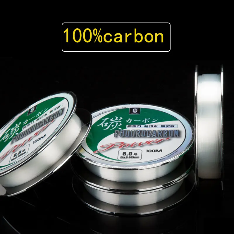 Леска для поводка 100 м 100% углеродная рыболовная леска -31 анг. Фунт. однонитевая