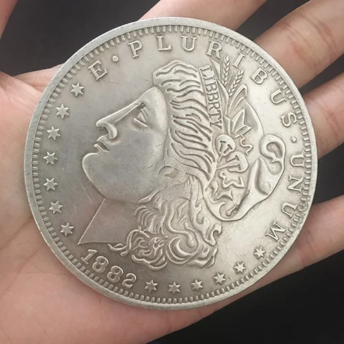 Jumbo медь Морган доллар(7 см) монеты Волшебная Магическая сцена трюки Смешные крупным планом сценическая Магическая иллюзия, трюк, реквизит аксессуары