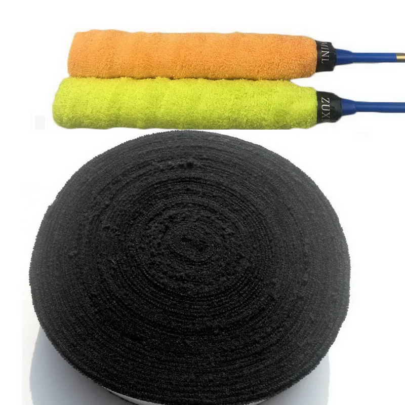 1 Roll 10 m Anti-slip Towel Badminton Grip Self adhesive Sweat Band Tennis Overgrip Wrap For Racket Fishing Rod Sport Tape