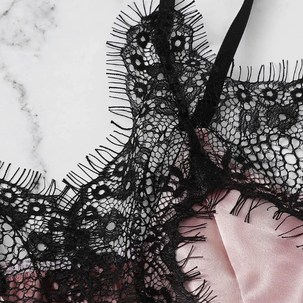 Женский атласный кружевной бюстгальтер сексуальное нижнее белье комплект