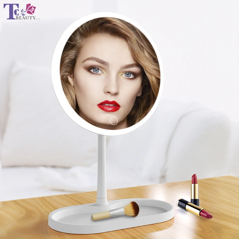 Зеркало для макияжа с сенсорным экраном и светодиодной подсветкой 7