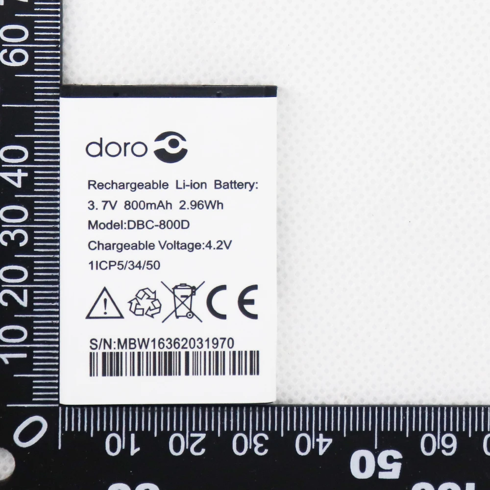 800mah dbc 800d battery for doro 500 506 508 509 510 515 6520 6030 cell phone battery free global shipping