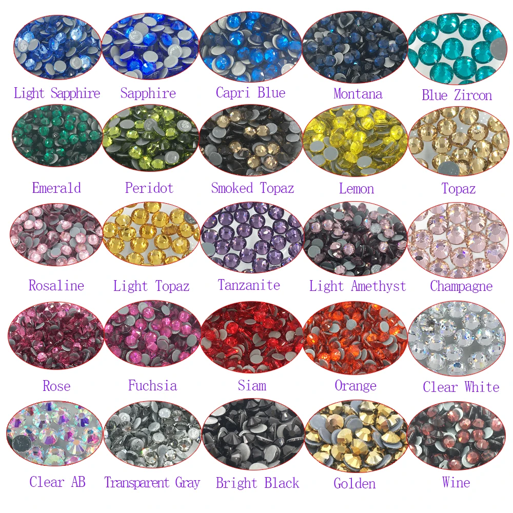 

Высококачественные стразы горячей фиксации с плоской задней стороной, термоклейкие Стразы с утюгом для дизайна ногтей, одежды, сумки, обуви