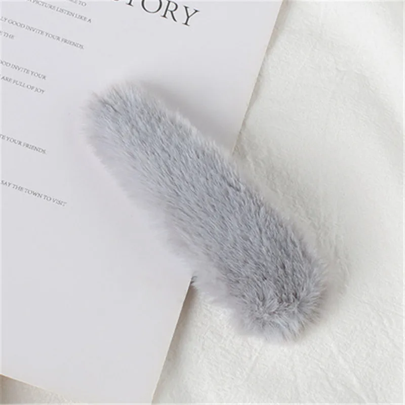 4 drop gray Корея Осень Зима твердая плюшевая повязка для волос Зажимы геометрические капли прямоугольные женские большие заколки аксессуары для волос - Цвет: 4 drop gray