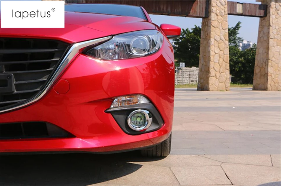 Lapetus Аксессуары для Mazda 3 AXELA хэтчбек седан Хром передний противотуманный светильник лампа кольцо литье крышка комплект отделка