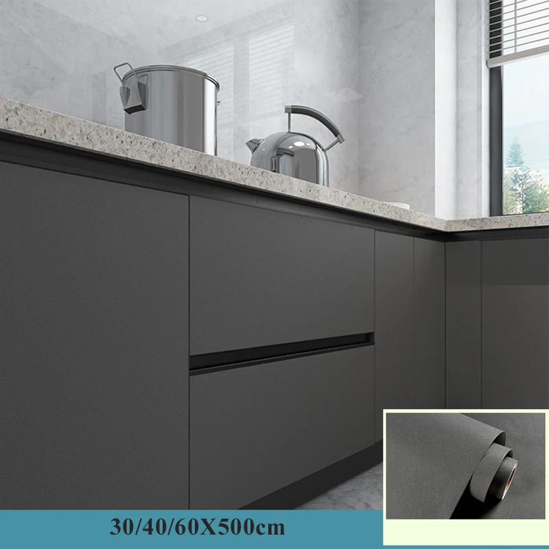 thickened self adhesive film furniture renovation waterproof 3d wall stickers kitchen decorative vinyl film pvc cabinet stickers free global shipping