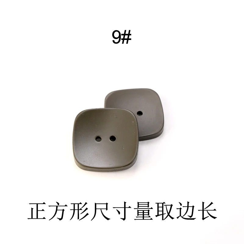 9 6pcs 2 Holes Square Buttons For Clothing Coat Craft Plastic Sewing Resin Button Baby kids Suit Garments 20mm 25mm Needlework JOD - Color: 9