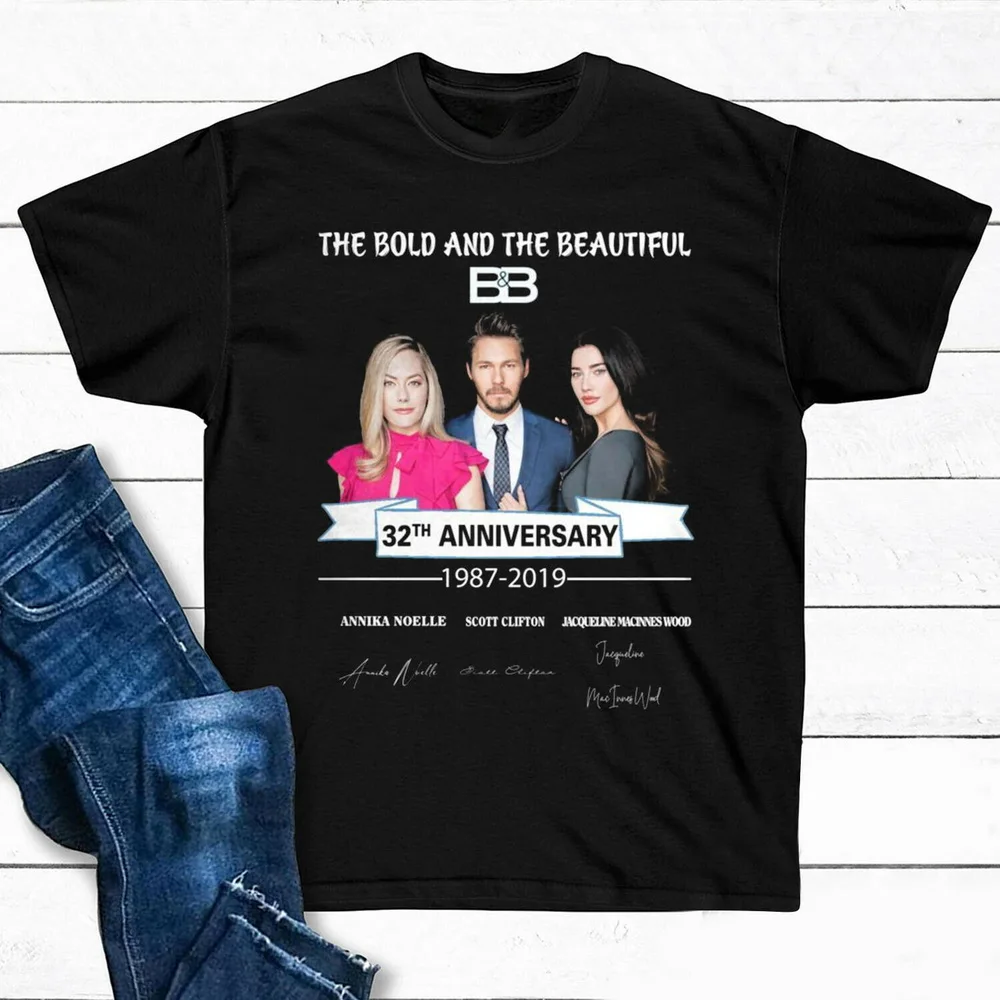 Смелая и красивая 32 я годовщина футболка Черная Хлопковая мужская S 5XL Хлопок