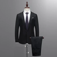 spring and autumn suit male high end custom business blazers two piece slim large size multi color boutique suit for men