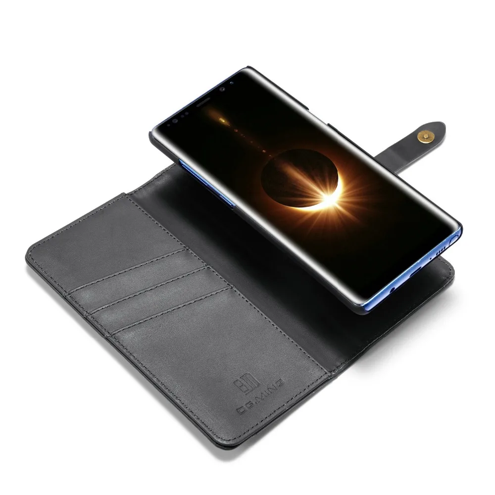 Роскошный кожаный чехол для телефона Samsung galaxy Note 8 9 S7 Edge S8 S9 S10 Plus Магнитный 2 в 1
