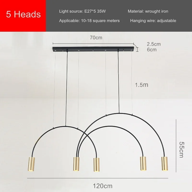 LukLoy дизайнерская металлическая светодиодная люстра, кухонный остров, столовая, подвесной светильник из кованого железа, люстра, светильник, современная лампа для спальни