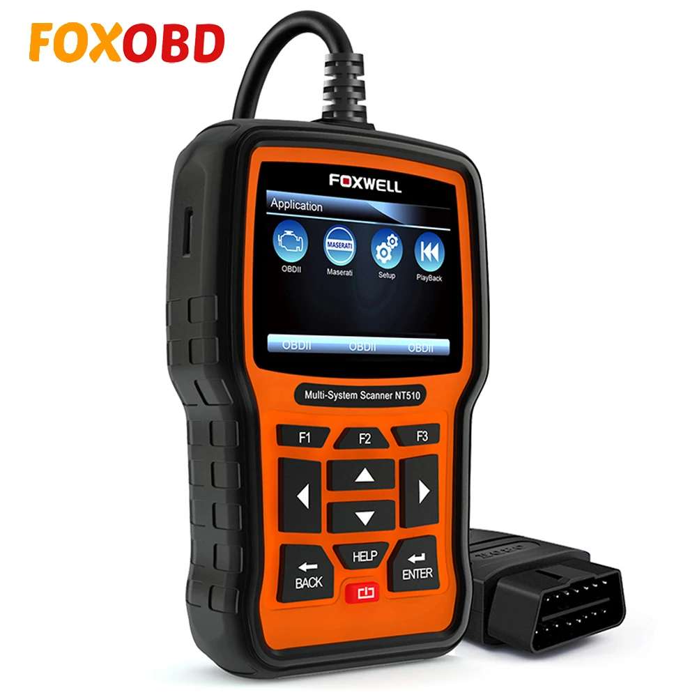 Foxwell NT510 OBD2 автомобильный диагностический инструмент для Maserati Porsche forBMW forBenz ABS