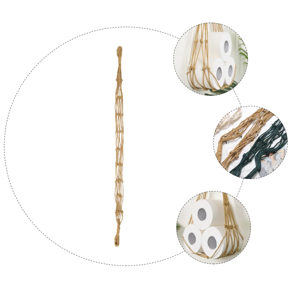 

1Pc Hand-knitted Hanging Storage Rope Household Decorative Net Sundries Holder