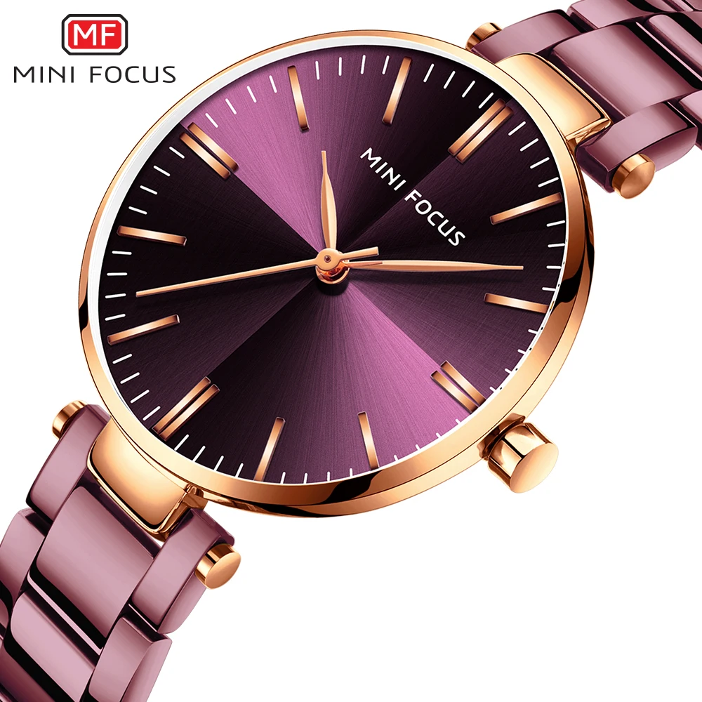 

MINI FOCUS Women Watches Luxury Brand Purple/Blue Ladies Watch Fashion/Dress Wristwatch Waterproof Simple Style Reloj Mujer