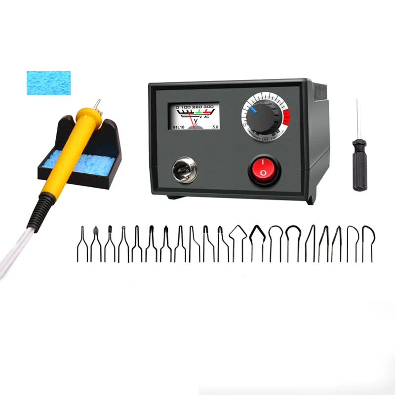 

EU Plug,220V Adjustable Temperature Wood Burner Branding Brush Burner Hoist Handicraft Tool Set