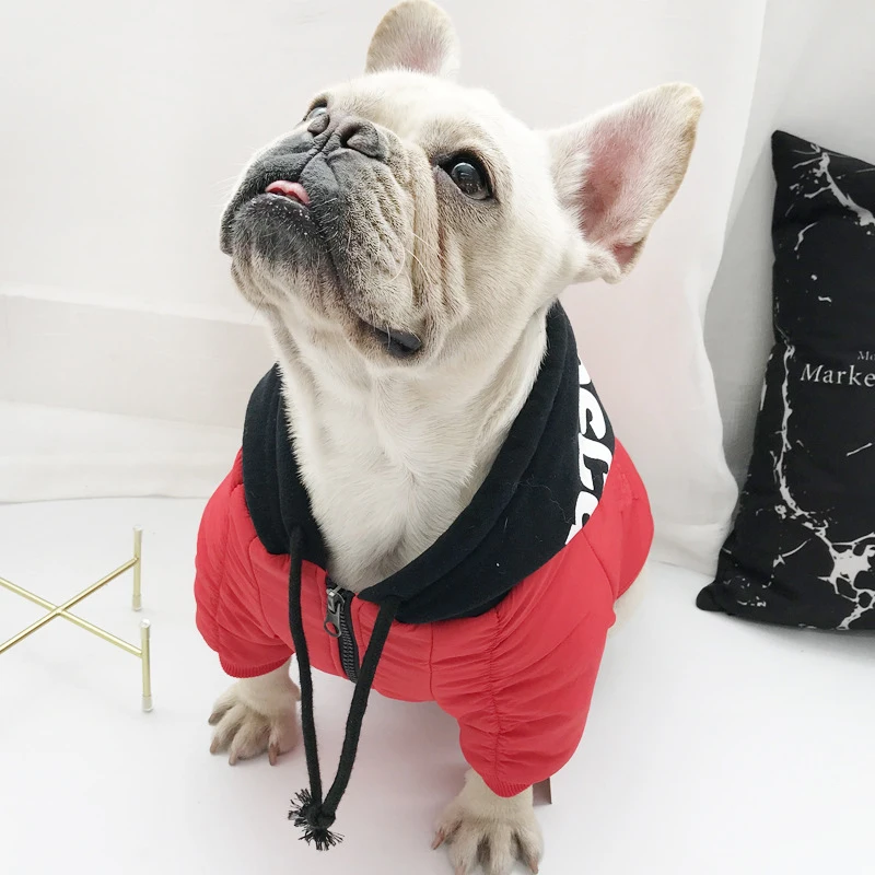 SUPREPET куртка для собак зимняя одежда французского бульдога теплое хлопковое