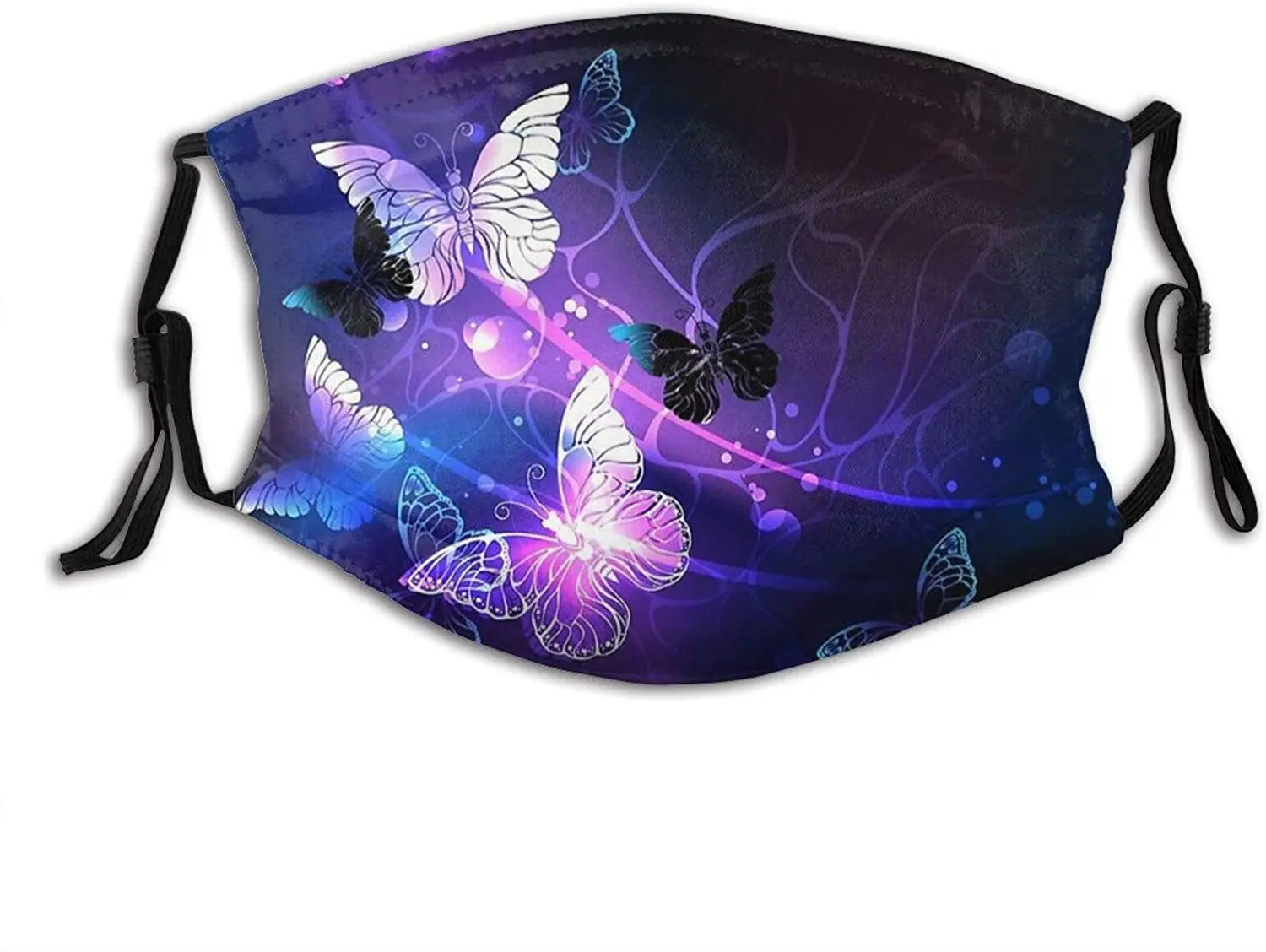 

Маска для лица Swarm Of Night Butterfly, многоразовые и моющиеся банданы для взрослых с 2 фильтрами, для защиты от пыли, для улицы