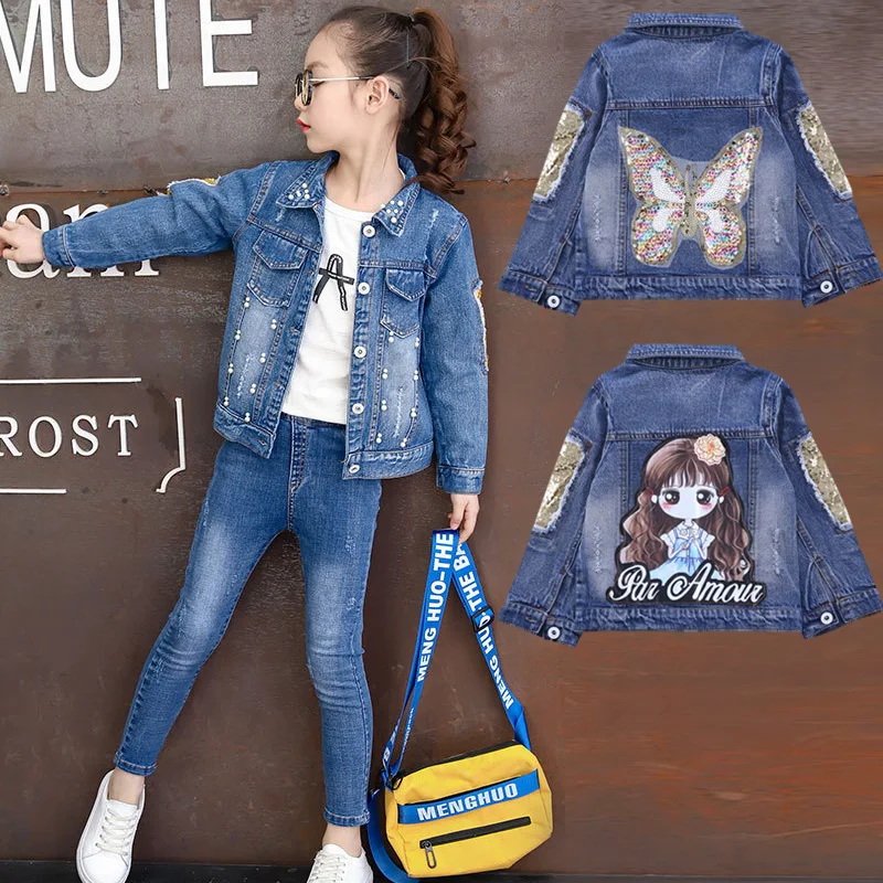 Новая мода Единорог для девочек куртки с пайетками в ковбойском стиле подростков