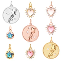 jewelry charms for jewelry making rose heart butterfly pendant charms diy earrings necklace bracelet gold silver color copper