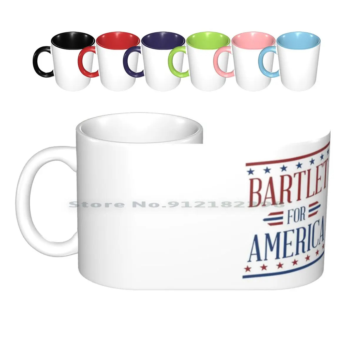 

Bartlet для Америки, 2 керамических кружки, кофейные чашки, Кружка для молока и чая, кружка Bartlet для Америки, Jed Bartlet Josiah Bartlet The West Wing Tww