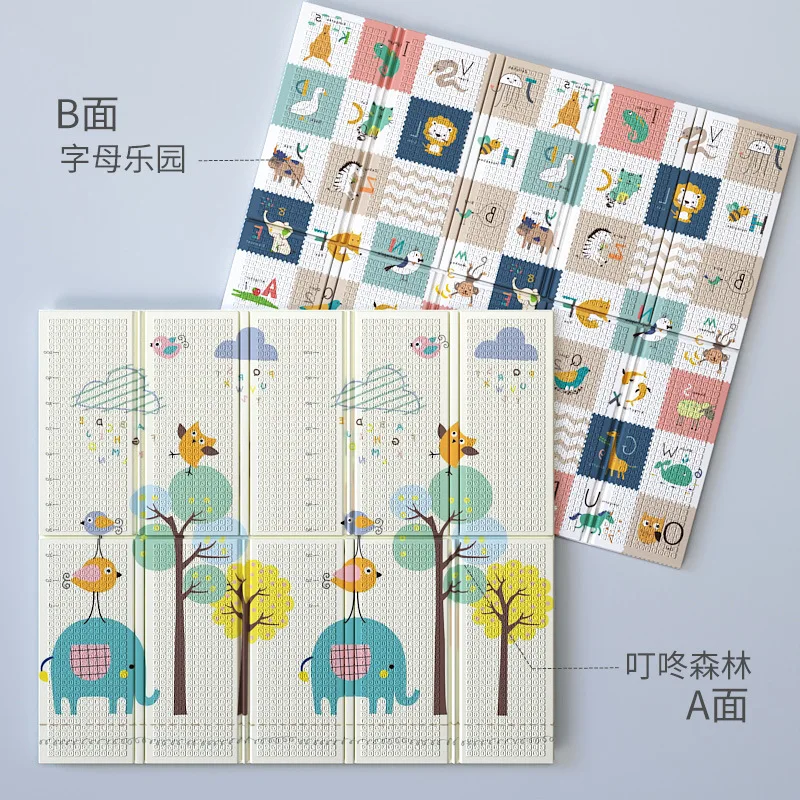 

LazyChild 200*180cm Foldable Cartoon Baby Play Puzzle Children's Mat Baby Climbing Pad Kids Rug Games Mats Toys For Children
