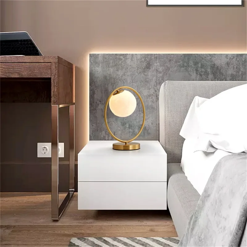 Современные латунные настольные лампы Hongcui круглые Настольные светильники