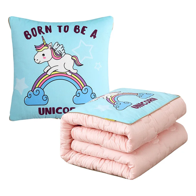 

Cartoon pink memory pillow is customized logo by multifunctional car office sofa nap cushion