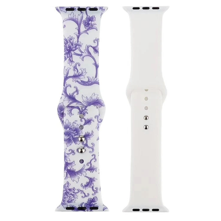 Для Apple Watch band 5 4 3 2 Женский силиконовый ремешок 42 мм 38 мм Cartoo мягкий ремешок сменный ремешок на запястье 44 мм 40 мм для iWatch 4