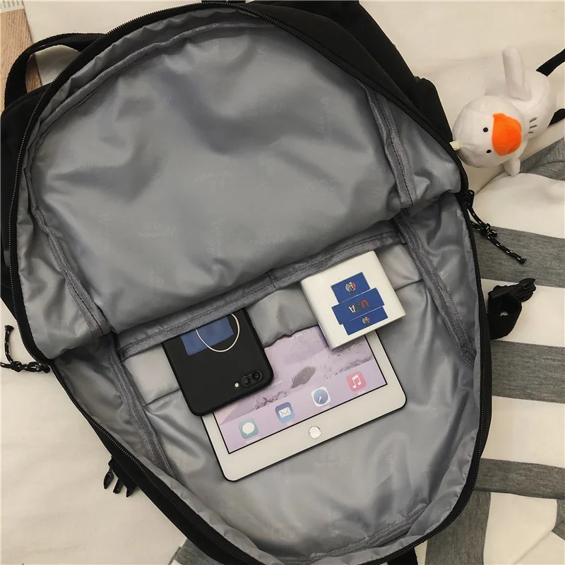 

DIFA New Waterproof nylon Women Backpack multi-pocket Student schoolbag large capacity Insert buckle Travel bag Daily backpack