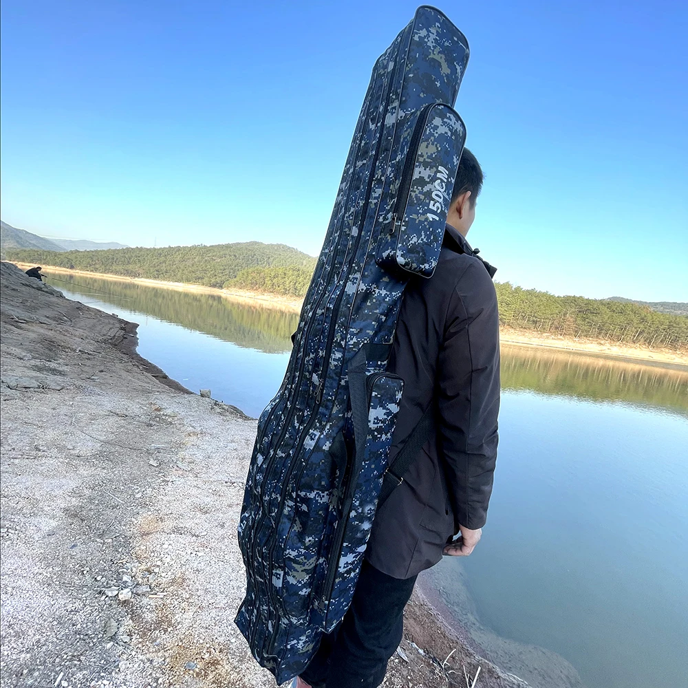 Сумка для рыболовных снастей чехол с трехслойной Складной Удочкой катушкой