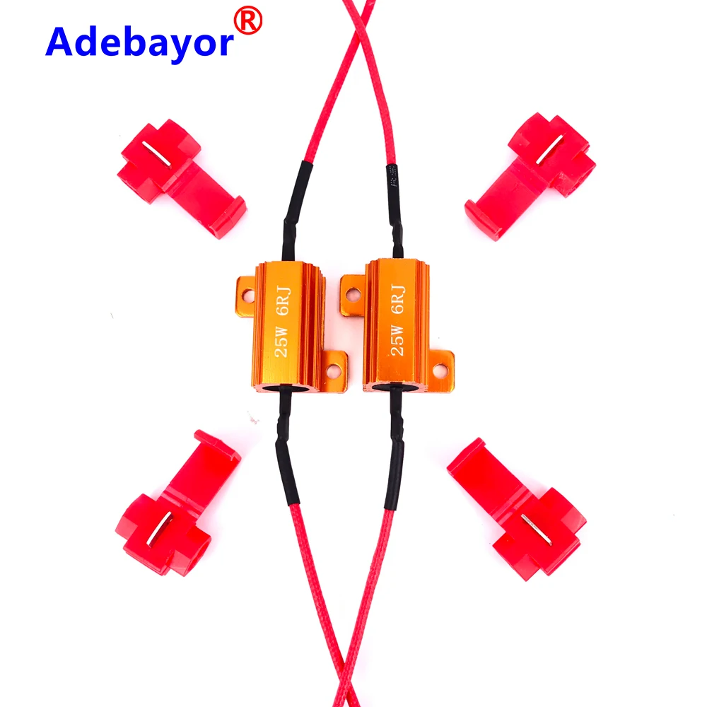4 шт 25Вт 6ohm Led нагрузочный модуль H1 H3 H4 H7 H8 H11 9005 9006 1156 1157 HID головной светильник DRL