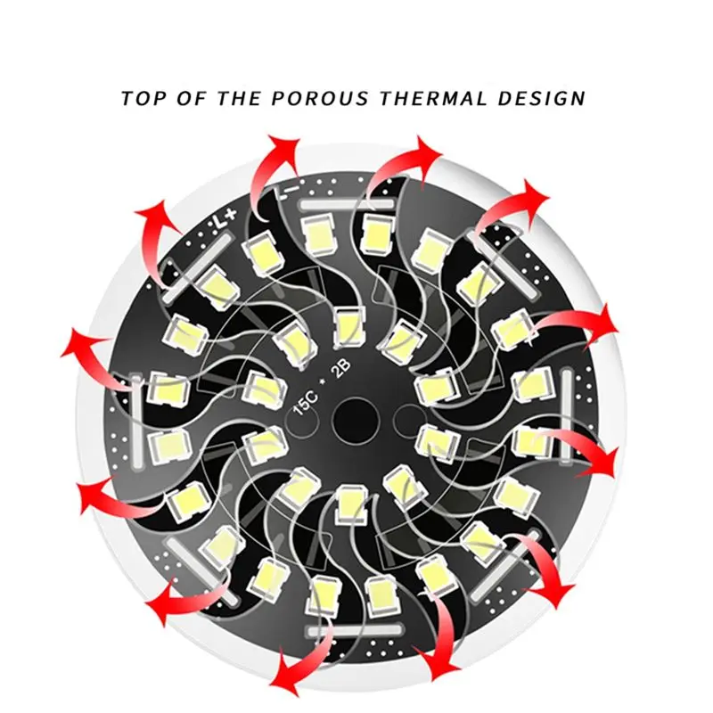 

AC100-277V E27 100W No Strobe Fan Cooling Camping Home Garden 366 LED Corn Light Bulb Garden Street Light High Bay Lighting