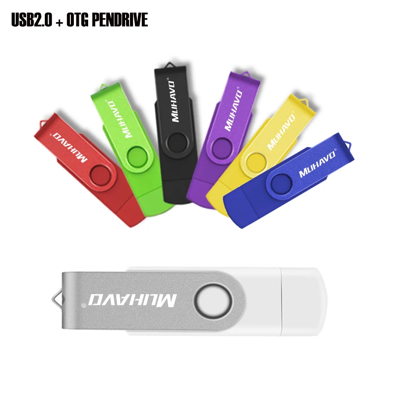 Usb флеш накопитель 128 Гб OTG 64 Смартфон Флешка 32 16 металлический otg cle usb 8 ГБ