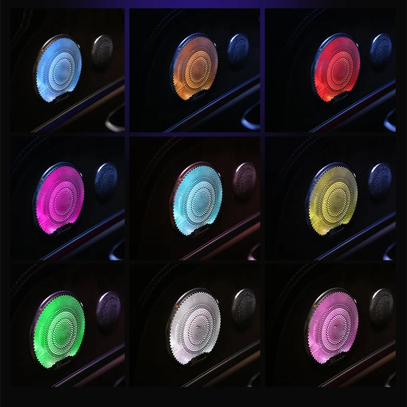 

4Pcs/Set LED Audio Sound Speaker cover For Mercedes Benz E Class W213 2015-2018 Trim Cover Case Emblem cover