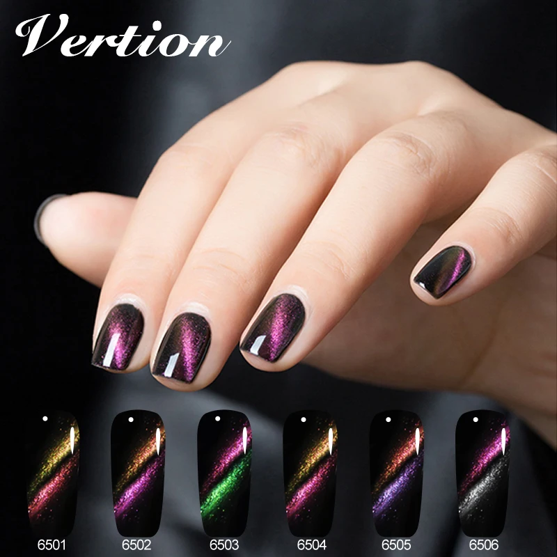 Verntion новейший 3D магнитный гель-лаки для кошачьих глаз лак ногтей Блестящий Цвет